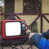man watching tv