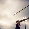 Person throwing a javelin