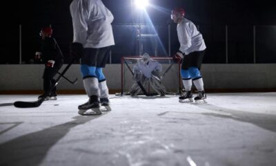 People playing ice hockey